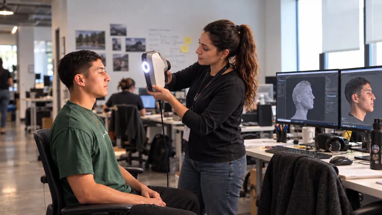 3D scanning — Facial capture with the handheld white-light scanner